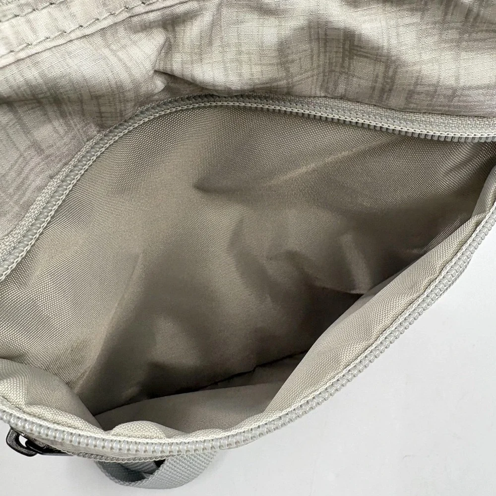 Eddie Bauer Crossbody Bag‎ Womens Small Gray Polyester Multi Zip Travel Purse